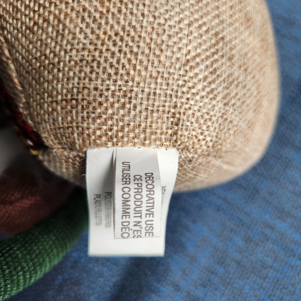 Pier 1 Christmas Owl Shelf Sitter Plush with Long Legs Burlap Pellet Sea… - Picture 4 of 6